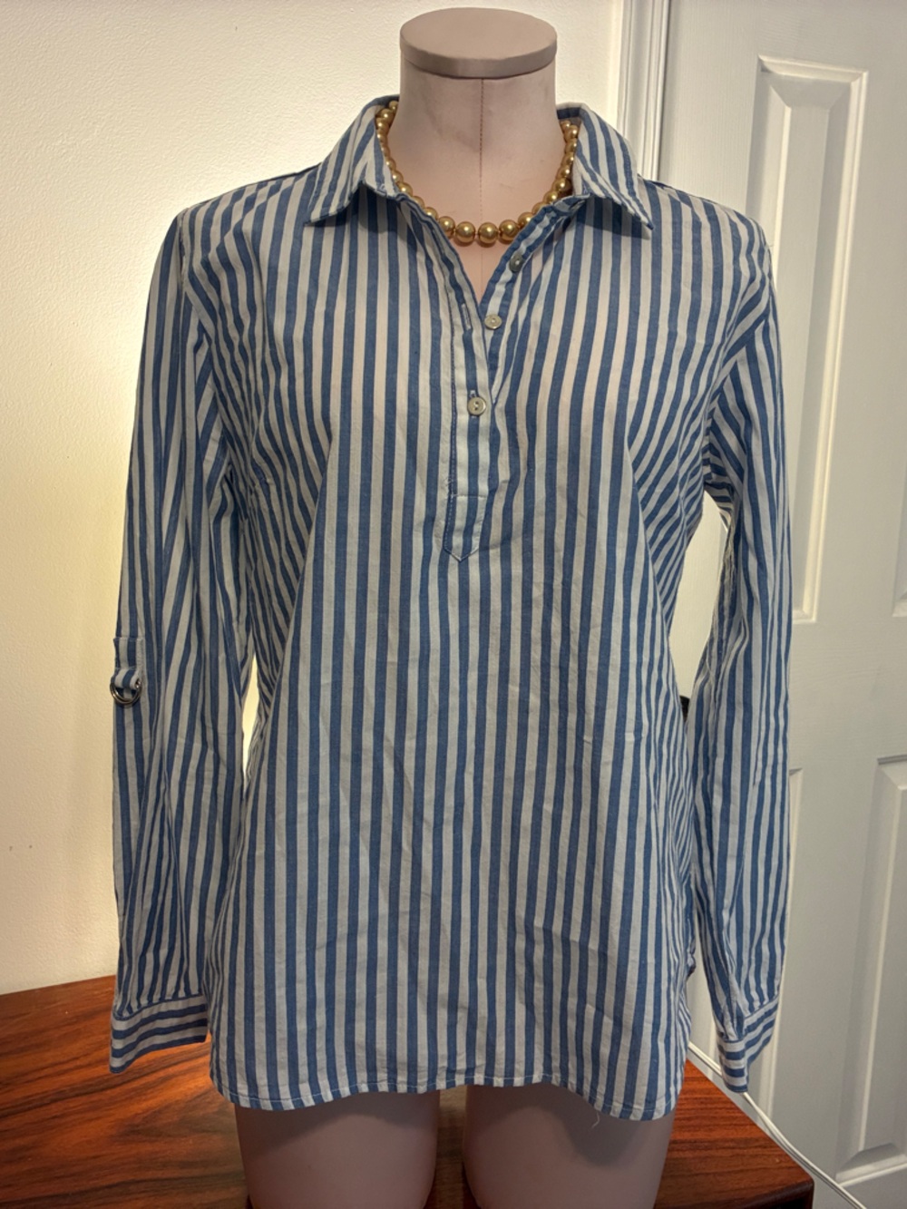 Striped Shirt 100% Cotton Size M/L